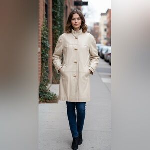 Jacqueline Ferrar Cream Trench Coat